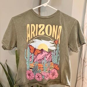 Isaac Morris XS Olive Graphic Tee